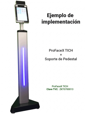 ZKTECO FMB03 - Soporte de Pedestal para Interior / Compatible con Equipos De Medición De Temperatura y Serie Visible Light ZKTeco / Altura: 83.2 cm / Compatible con Terminales Visible Light/ - Image 2