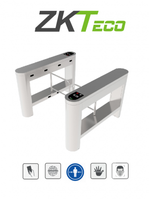 ZKTECO PROENTRANCE SB01FP - Barrera Peatonal de Acero Inoxidable un Carril de Alto Flujo / 30 personas x minuto / Carril 104.5 cm / Incluye 2 lectores de Huella FR1500 y / #Remate Panel inBio206Pro / Requiere Licencia / 01 pz en IZTACALCO / #Remate - Image 1