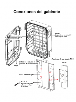 VIVOTEK AT-CAB-001 - Gabinete para proteccion de dispositivos y conexiones para exterior, IP66, IK10, Antivandalico, color blanco #PTZ - Image 3
