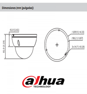 DAHUA IPC-HDBW3841EN-AS - Cámara IP Domo Antivandálica 4K Resolución de 8 MP/ Lente 2.8 mm/ ∢ 108°/ IR 30 mts/ IA WizSense/ Detección de Movimiento Inteligente/ Protección Perimetral/ Starlight/ PoE/ WDR/ H.265+/ IP67/ IK10/ E&S Alarma/ E&S Audio/ - Image 2