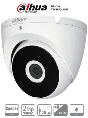 DAHUA HAC-T2A21 - Camara Domo de 2 Megapixeles/ 1080p/ Lente 3.6 mm/ 82 Grados de Apertura/ IR de 20 Metros/ Metalica/ IP67/ Soporta: CVI/TVI/AHD/CVBS/ - Image 1