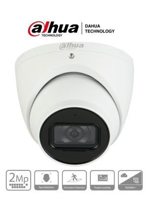 DAHUA IPC-HDW5241TMN-ASE-0280B - Cámara IP Domo Resolución de 2 MP/ Lente 2.8 mm/ ∢ 106°/ IR 50 mts/ IA WizMind/ Detección Facial/ Protección Perimetral/ Conteo de Personas/ Starlight/ PoE/ WDR/ H.265/ IP67/ Micrófono/ - Image 1