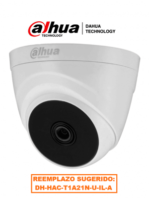DAHUA  HAC-T1A21-28 - Cámara Domo con resolución 1080p, lente de 2.8 mm y ángulo de visión de 103°, Smart IR de 20 m para mejor visión nocturna, ideal para interiores. Compatible con los formatos CVI, TVI, AHD y CVBS. #DAHQ1M - Image 1