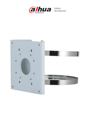 DAHUA PFA156 - Montaje para Poste / Construído en Aluminio / Color blanco / capacidad de carga 5kg / Compatible con postes de diametro 80-150mm / Compatible con cámaras IPC y HAC - Image 1