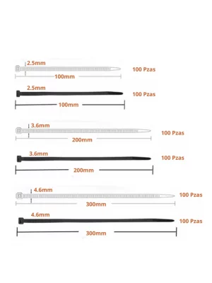 SAXXON CN25X100 - Cincho sujetacable / 2.5  mm X 100  mm / Blanco / Bolsa con 100 piezas / Nylon - Image 2