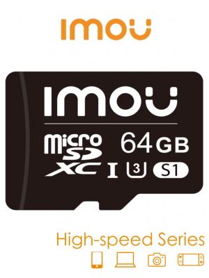 IMOU ST2-64-S1 - Memoria MicroSD de 64 Gb/ UHS-1, Clase 10, U3, V30/ 3D TLC NAND flash/ Velocidad de Lectura 95MB/s/ Ideal Para Cámaras de Seguridad, Teléfonos, Tablet, etc./ - Image 1