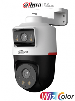 DAHUA DH-IPC-PTS2249B-E2-S-PV-PRO Cámara IP PT dual de 2MP+2MP Lente 3.6/ WizColor/ SMD Plus/ Protección perimetral/ Hasta 30 m/ Iluminador dual inteligente/ Audio bidireccional/ Disuasión activa de luz y sonido/ Ranura micro SD/ PoE/ IP66 #LoNuevo #DWIZ - Image 1