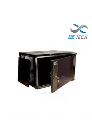 SBETECH GNLPAR9URP- Gabinete de pared / 9 UR / Capacidad de carga de 45 Kg / Ancho 600 mm x profundidad 600 mm x alto 500 mm / Puerta delantera de cristal templado - Image 1