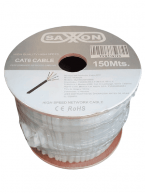 SAXXON OUTP6COP150NE - Bobina de Cable UTP Cat6 100% Cobre/ 150 Metros/ Uso Exterior/ Cubierta LDPE/ 4 Pares/ Soporta Pruebas de Rendimiento/ Cumple con Estandares ISO / IEC 11801 Ed2; EIA / TIA568B/ UL/ Ideal para Cableado de Redes y Video/ - Image 2
