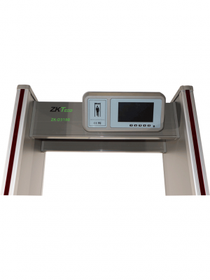 ZKTECO D3180 - Arco detector de metales con 18 zonas de detección, pantalla LCD de 7", 500 niveles de sensibilidad por zona, contador de alarmas y personas, protección por contraseña, indicadores LED y material a prueba de fuego. - Image 4