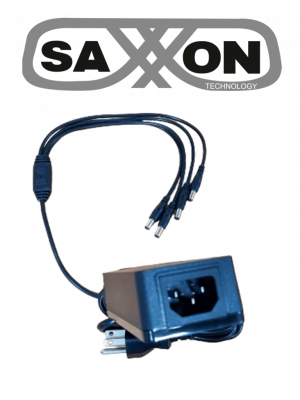 SAXXON KA65E1205000Q - Fuente de Poder Regulada / Alimentación 12 Vcc 5 Amper / 4 Conectores Macho / Voltaje de Entrada: 100-240V / Ideal para Cámaras de CCTV , Controles de Acceso y Asistencia - Image 3