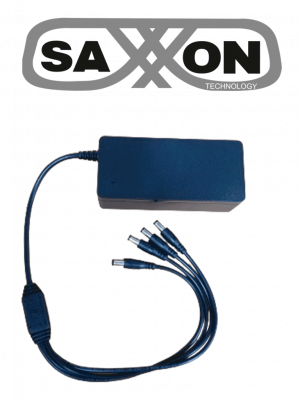 SAXXON KA65E1205000Q - Fuente de Poder Regulada / Alimentación 12 Vcc 5 Amper / 4 Conectores Macho / Voltaje de Entrada: 100-240V / Ideal para Cámaras de CCTV , Controles de Acceso y Asistencia - Image 4