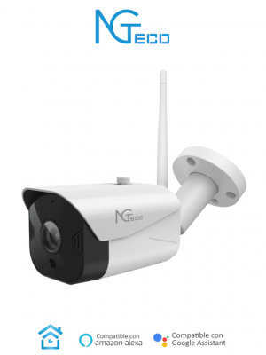 NGTECO NGC401 - Cámara Bullet WiFi / 1080P / Distancia IR 15 metros / Almacenamiento local y en la nube / Control Remoto / Audio Bi-direccional / Funciona con Alexa - Image 1