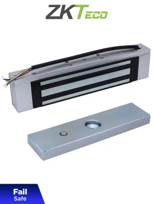 ZKTECO LM120 - Cerradura Magnética para Uso Interior, Fuerza de Sujeción 120kg, 12/24 VCC, Fail Safe, Compatible con Puertas de Madera, Vidrio y Metálicas - Image 1