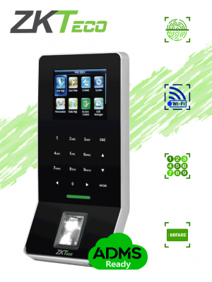 ZKTECO F22Mifare - Control de Acceso y Asistencia / 3000 Huellas / 5000 Tarjetas Mifare / Teclado Táctil / Sensor de Huella BIO ID / Conexión TCPIP / WiFi / ADMS Gratis - Image 1