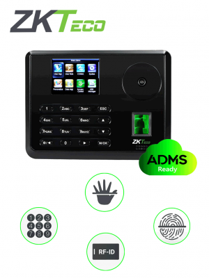ZKTECO P160ID - Control de Acceso y Asistencia Simple / 10000 Tarjetas / 600 Palmas / 3000 Huellas / TCPIP - Image 1