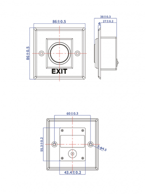 ZKTECO K11B2 - Botón de Salida sin Contacto / Salidas NC y NO/ Rango de Detección hasta 10 CM - Image 4