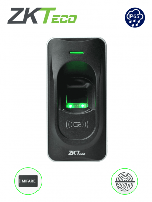 ZKTECO FR1200MF - Lector Esclavo De Huella y Tarjetas MIFARE 13.56 Mhz / IP65 / RS485 / LED Indicador de Estado / Compatible con Paneles InBio - Image 1