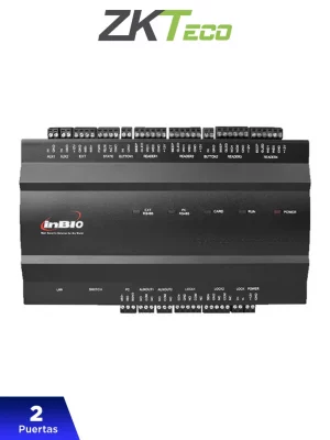 ZKTECO INBIO260 - CONTROL DE ACCESO INBIO PARA 2 PUERTAS/ SOPORTE DE 4 LECTORAS FR1X00/ 20 000 HUELLAS/ 30 000 TARJETAS/ CON VERSION PULLSDK - Image 1