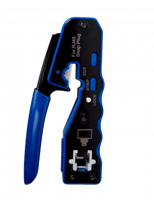 TCE LN-NET-EP670 - Herramienta de Corte y Terminado para Plugs Pass Through RJ45, Acero al Carbón, Mango Ergonómico ABS + TPR. - Image 1