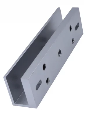 ZKTECO LMB120U - Soporte de Montaje para Puertas de Vidrio sin Marco, Tipo U, Aluminio Anodizado, Compatible con Cerradura Magnética LM120 - Image 2