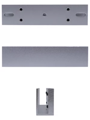 ZKTECO LMB280U - Soporte de Montaje para Puertas de Vidrio sin Marco, Tipo U, Aluminio Anodizado, Compatible con Cerradura Magnética LM200LED - Image 3