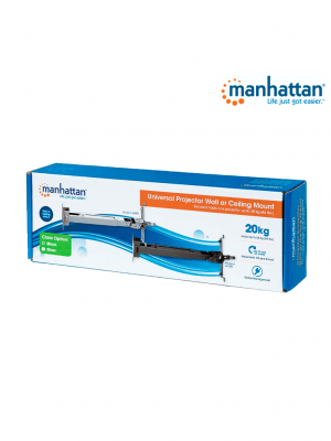 MANHATTAN 461191 - Soporte de Proyector para Montaje en Techo o Pared/ 20 Kg de Carga/ Altura Ajustable/ Inclinación y Rotación Ajustable/ Movimiento Articulado/ Color Plata/ Diseño Multipropositos/ - Image 2