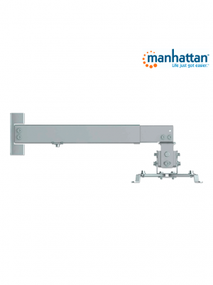 MANHATTAN 461191 - Soporte de Proyector para Montaje en Techo o Pared/ 20 Kg de Carga/ Altura Ajustable/ Inclinación y Rotación Ajustable/ Movimiento Articulado/ Color Plata/ Diseño Multipropositos/ - Image 4