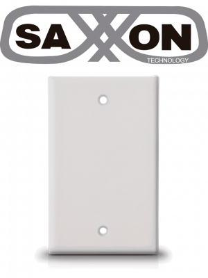 SAXXON A175 - Placa de pared ciega / Sin puertos / Color blanco - Image 1