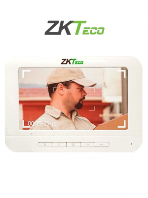 ZKTECO VDPIB3 - Monitor LCD de 7 pulgadas para Videoportero Analógico / Conexión mediante 4 Hilos / Resolución 800*480 píxeles /  Imagen Nítida / Botón de NO Molestar / Hasta 25 Tonos Diferentes - Image 1