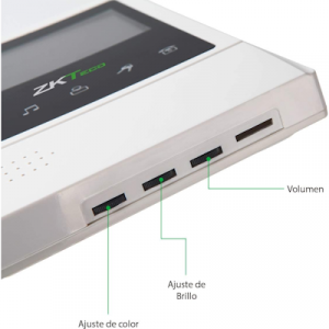 ZKTECO VDP04B4 Kit - Kit de Videoportero Analógico / Monitor de 4.3 Pulgadas / Frente de Calle con cámara de 1 MP / Ángulo de Visión 80° / Conexión hasta 4 monitores - Image 6