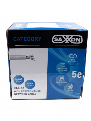 SAXXON OUTPCAT5E - Bobina de Cable UTP Cat5e 100% Cobre/ 305 Metros/ Bobinado REELEX /Color Gris/ Uso Interior/ 4 Pares/ Soporta Pruebas de Rendimiento/ Ideal para Cableado de Redes y Video/ - Image 4