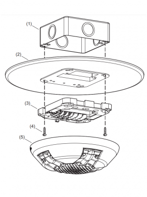 KIDDE EGCSVWF - Altavoz con Estrobo de Techo / Blanco / Logo FIRE - Image 2