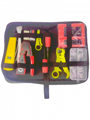 TCE LN-NET-TK-80 - Kit de Herramientas para Instalación de Redes Pass-Through, Crimpadora RJ45, Probador de Cables, Pelacables y Accesorios - Image 1