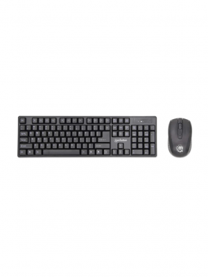 MANHATTAN 178990 - Kit de teclado y mouse óptico inalámbricos / Elegante ratón óptico de 800/1200/1600 ppp, teclado y receptor con modo de ahorro de energía - Image 1