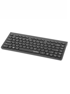 MANHATTAN - 180764 - Mini teclado USB inalámbrico / 12 teclas multimedia/funcionales, nano receptor USB-A, compacto, formato de perfil delgado, para PC y laptops, negro - Image 1