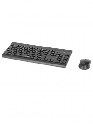 MANHATTAN - 180771 - Kit de teclado y mouse óptico inalámbricos / Un solo receptor USB-A Nano para ambos, teclado inalámbrico con 12 teclas multimedia/función, mouse óptico ambidiestro con tres botones y rueda de desplazamiento, 1200 ppp, negro - Image 4
