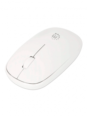 MANHATTAN - 190329 - Mouse óptico inalámbrico USB / Nano receptor USB-A, tres botones y rueda de desplazamiento, 1200 dpi, ambidiestro, blanco - Image 1