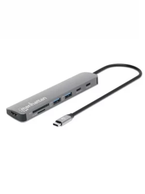 MANHATTAN - 190442 - Docking Station USB-C 7 en 1 con HDMI 4K - Image 1