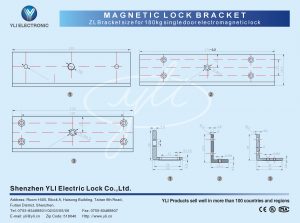 YLI MBK180ZL - Soporte de fijacion de electroiman para puerta con apertura interior de 180  Kg  tipo ZL/ Compatible con YM180 - Image 4