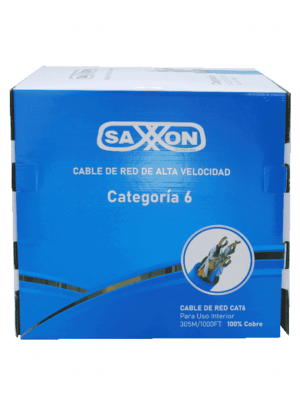 SAXXON OUTP6COP305B - Cable UTP Cat6 100% cobre, 305 metros, bobinado REELEX, color azul para interior. Certificado ISO9001, UL 444, RoHS, ANSI/TIA/EIA. Ideal para redes de datos y video. - Image 4