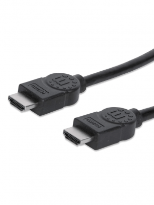 MANHATTAN - 306133 - Cable HDMI de Alta Velocidad / 4K@30Hz, 3D, HDMI Macho a HDMI Macho, Blindado, Negro, 5 m (16.5 ft.) - Image 3