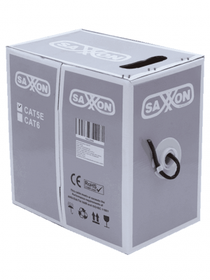 SAXXON OUTPCAT5ECOPEXT100 - Bobina de 100 Metros de Cable UTP Cat5e 100% Cobre/ Exterior con Doble Forro/ Color Negro/ Ideal para Cableado de Redes de Datos y Video/ - Image 2