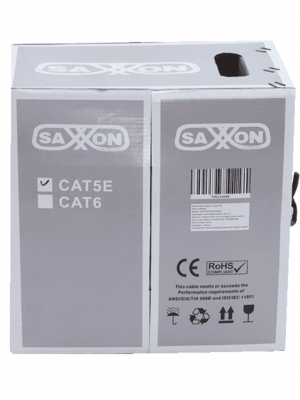 SAXXON OUTPCAT5ECOPEXT100 - Bobina de 100 Metros de Cable UTP Cat5e 100% Cobre/ Exterior con Doble Forro/ Color Negro/ Ideal para Cableado de Redes de Datos y Video/ - Image 3