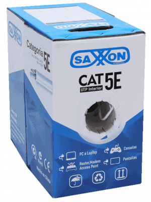 SAXXON OUTP5ECCA305BC - Bobina de Cable UTP Cat5e/ 305 Metros/ CCA/ Color Blanco/ Uso Interior/ Cert ISO9001/ UL 444/ RoSH/ ANSI/ TIA/ EI-568B - Image 2