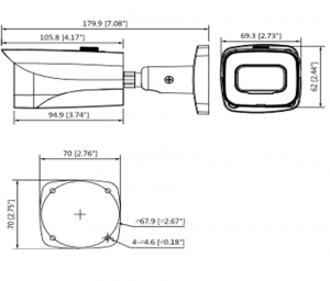DAHUA HAC-HFW2241E-A- Cámara Bullet Starlight 1080p/ 2 Megapixeles/ 0.004 Lux a Color/ WDR Real 120dB/ Lente 3.6 mm/ IR de 40 Mts/ Microfono Integrado y 1 Entrada de Audio/ IP67/ 3DNR/ - Image 5