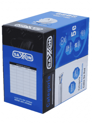 SAXXON OUTP5ECOP100BC - Bobina de Cable UTP Cat5e 100% Cobre/ 100 Metros/ Color Blanco/ Uso Interior/ 4 Pares/ Soporta Pruebas de Rendimiento/ Ideal para Cableado de Redes y Video/ - Image 4