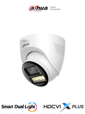 DAHUA DH-HAC-HDW1200TQ-IL-T- Cámara Domo de 2 Megapíxeles 1080P/ HDCVI X Plus/ Iluminador Dual Inteligente/ Audio Bidireccional/ Apertura de Hasta 111°/ Iluminación de Hasta 40m/ Fabricada en Metal + Plastico - Image 1