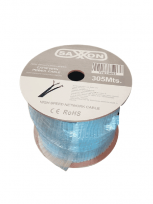 SAXXON OUTP5ECCAEXT2E - Bobina de Cable UTP Cat5e Siames/ 305 Metros/ Uso Exterior/ CCA/ UTP+Cables de Energía Cal. 18 AWG/ Doble Forro en Cable UTP/  Ideal para Cableado de Video/ - Image 5