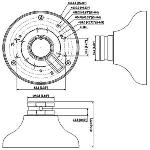 DAHUA PFA106- Adaptador para Camaras Domo/ Fisheye/ Eyeball Dahua - Image 4